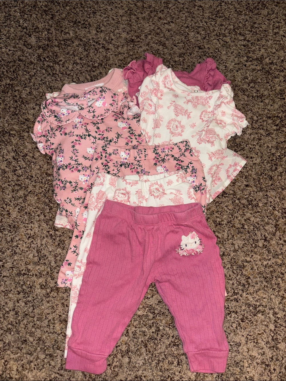 Gymboree Baby Girl 3-6M Clothing Bundle Pink Kitty Floral Outfits